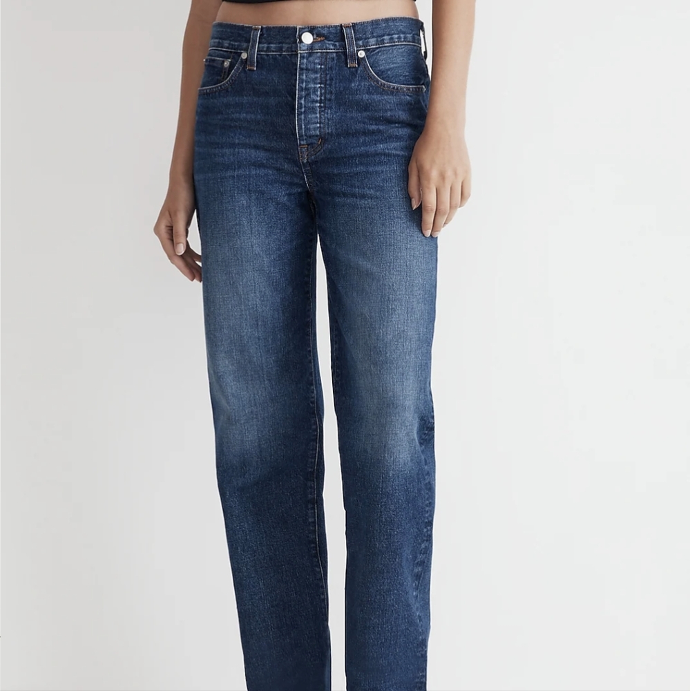 Madewell Petite Low Slung Straight Jeans